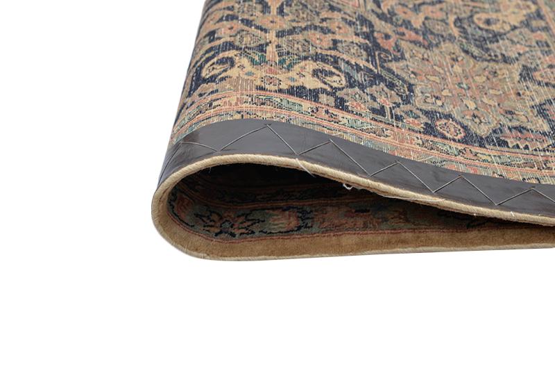 Large Beige 8x10 Hand Knotted Wool & Silk Rug