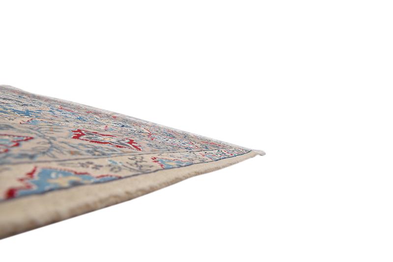 Oriental 5x8 Grid Floral Wool Hand Knotted Area Rug