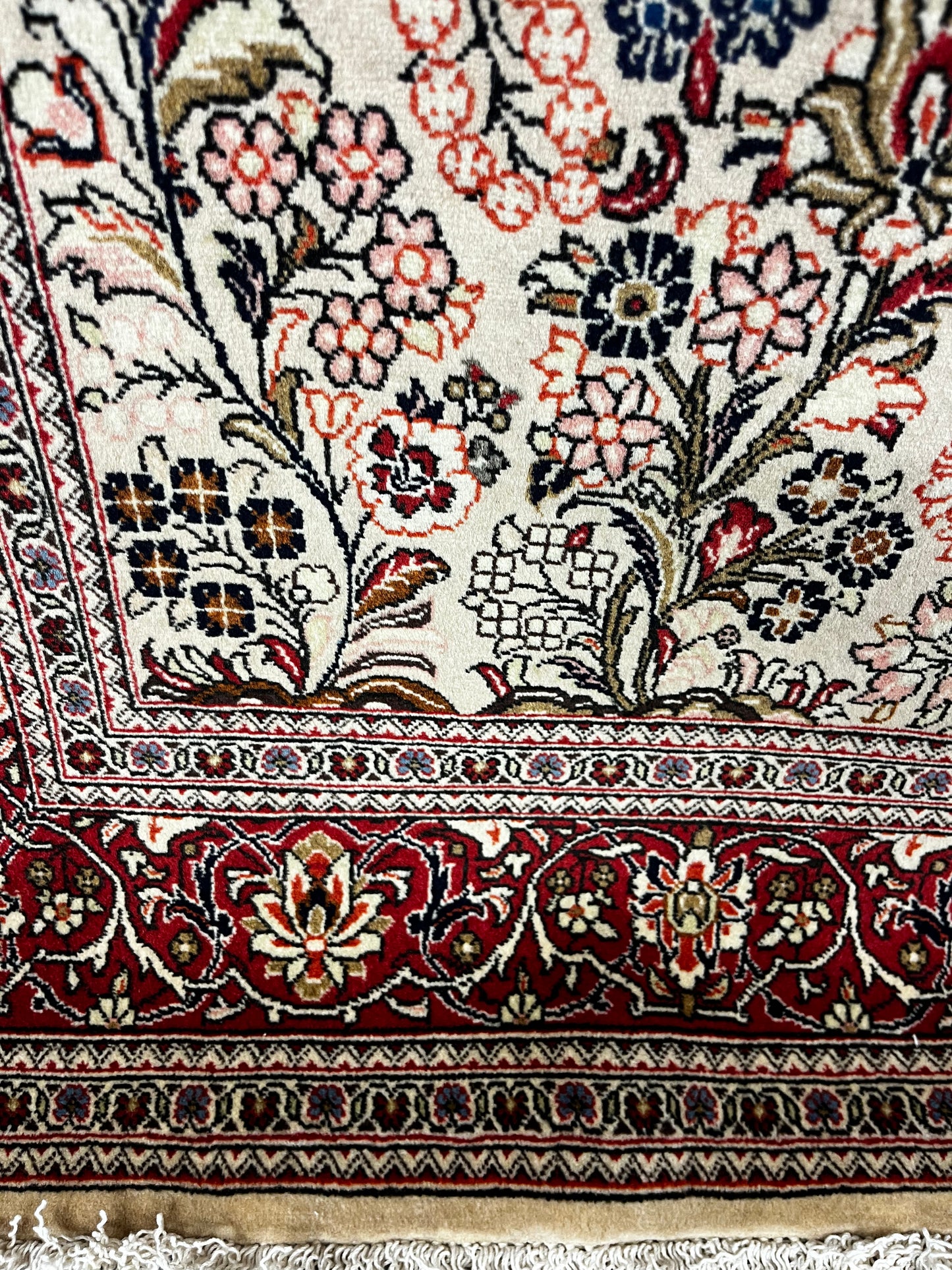 Vintage Oriental Fine Floral Medallion 4x6 Handmade Wool Area Rug