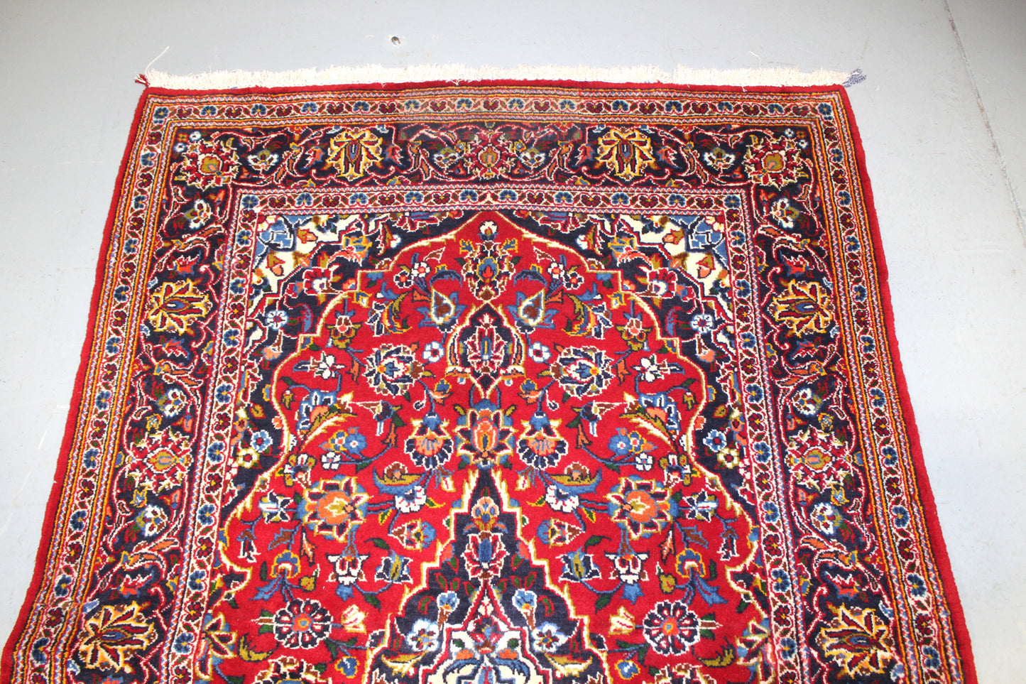 Antique Dark Red 4 x 6 Medallion Oriental Hand Knotted Wool Area Rug