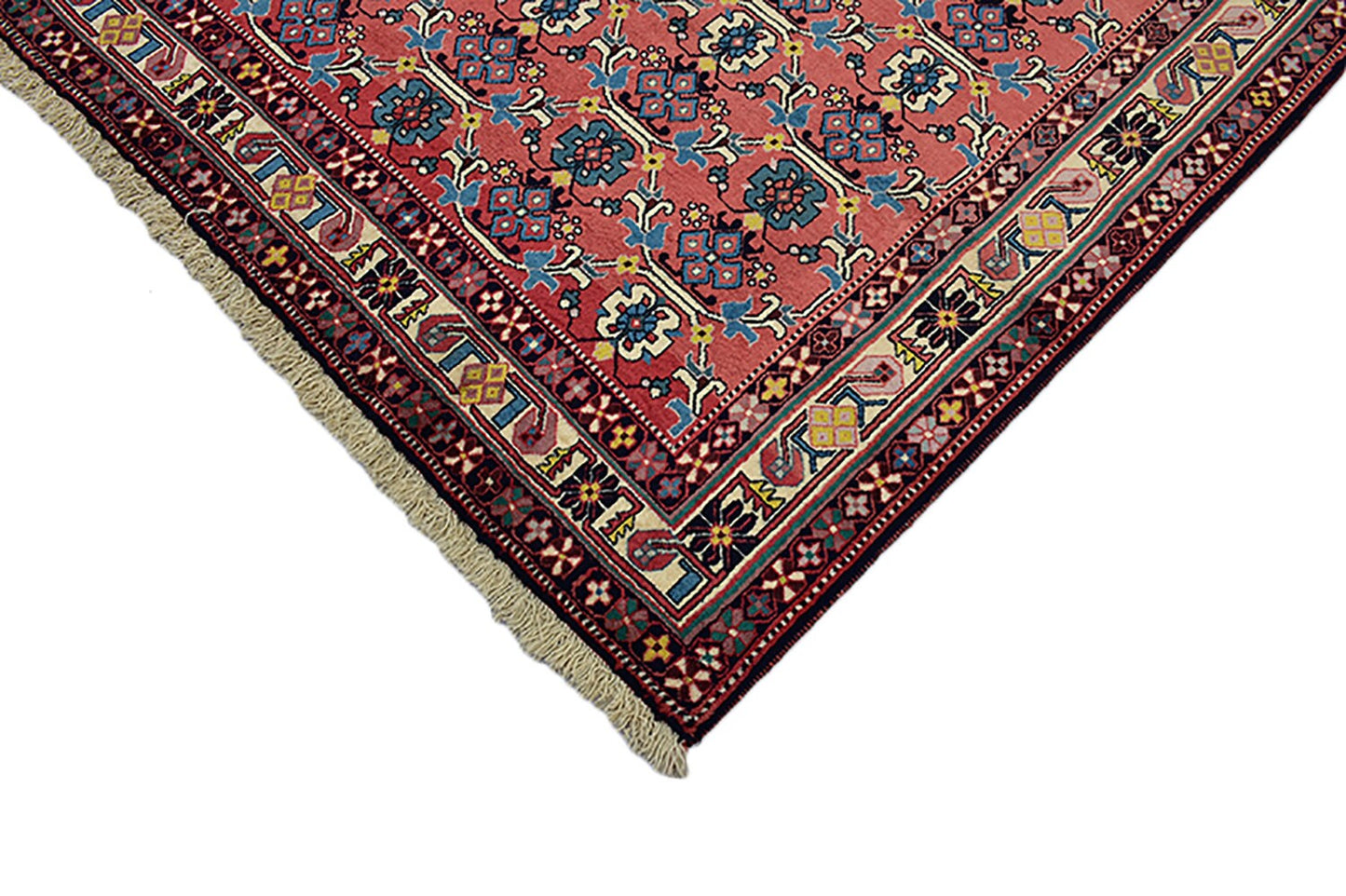 Pink Vintage Rug | 7 x 9 Ft | Wool Area Rug | Floral Bohemian Rug | Oriental Rug | Hand Knotted Rug