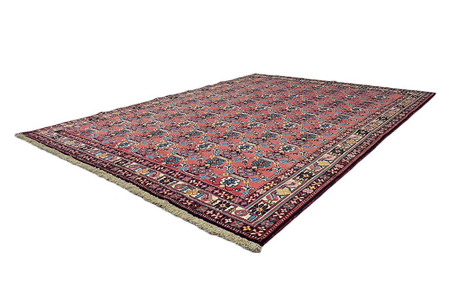 Pink Vintage Rug | 7 x 9 Ft | Wool Area Rug | Floral Bohemian Rug | Oriental Rug | Hand Knotted Rug