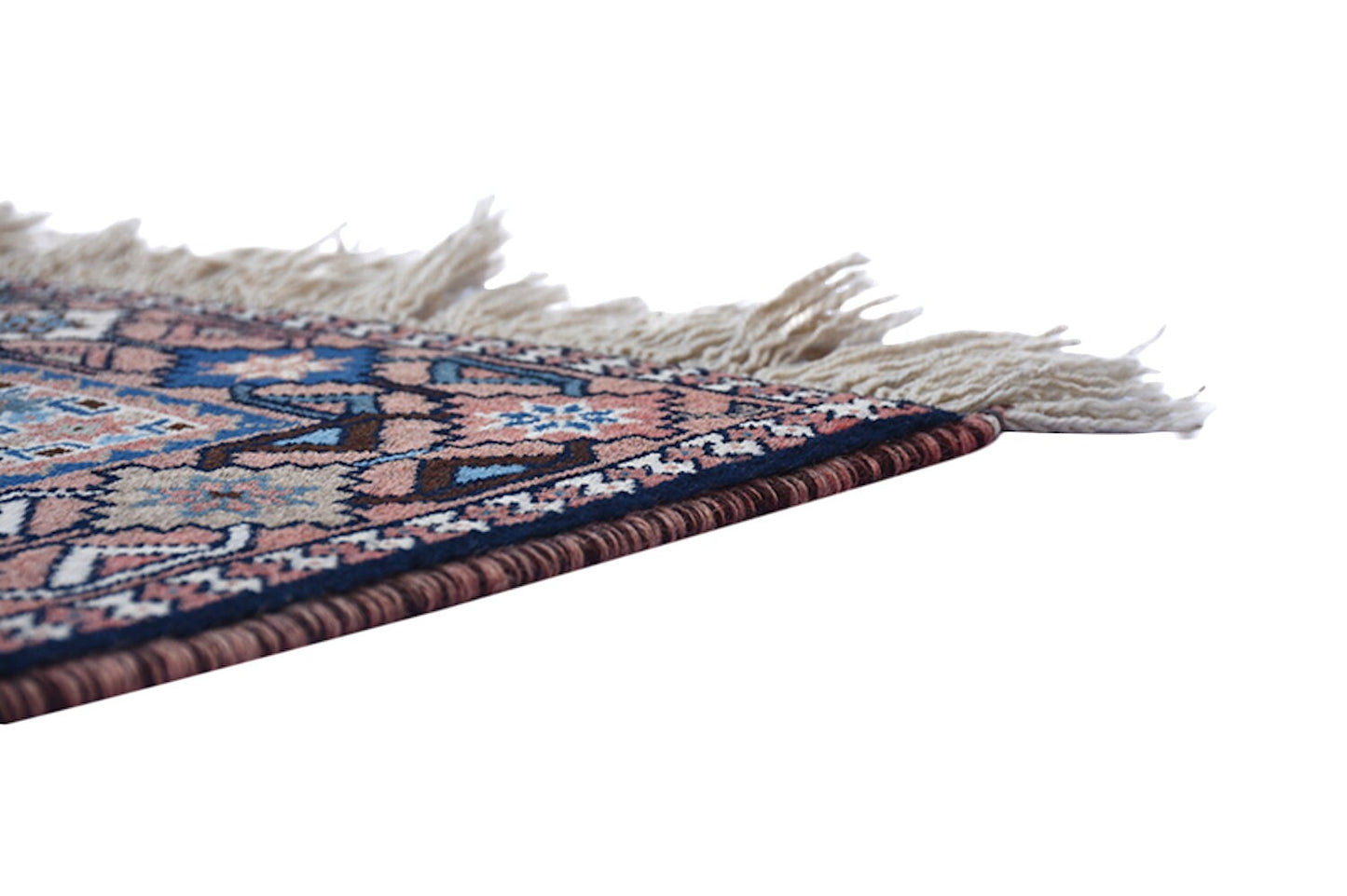 Navy & Pink Rug | Rustic Vintage Rug | Hand Woven Area Rug | 3 x 5 Ft Rug | Antique Rug | Wool Rug |Geometric Diamond Medallions