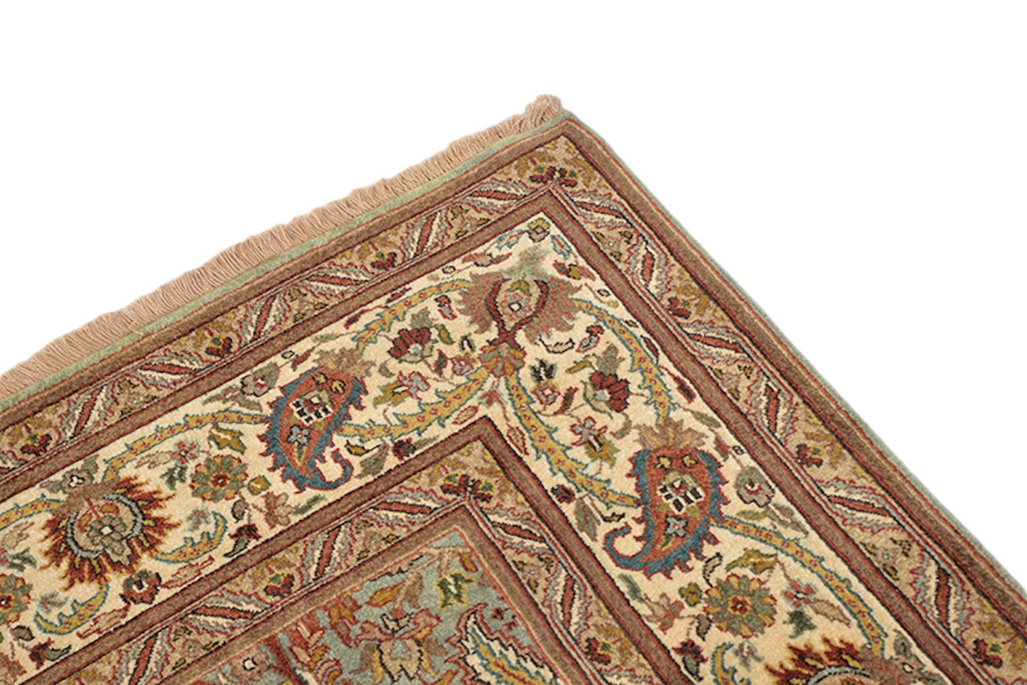 Beige Vintage 6x9 Rug, Oriental Persian Style Floral Designs, One of a Kind Wool Area Rug, Traditional Handmade Rug