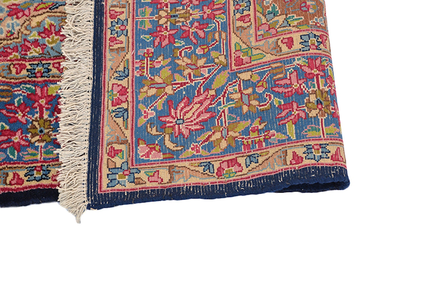 Floral Oriental 5x9 l Rug, Pink Blue, Persian Caucasian Style Rug, Traditional Medallion, Handmade Wool Antique Timeless Rug