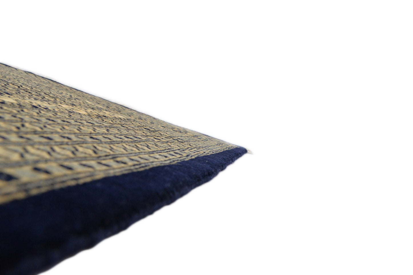Navy Yellow Antique Rug, 8x10 Ft, Oriental Classic Rug, Large Bordered Traditional Rug, Wool Handwoven