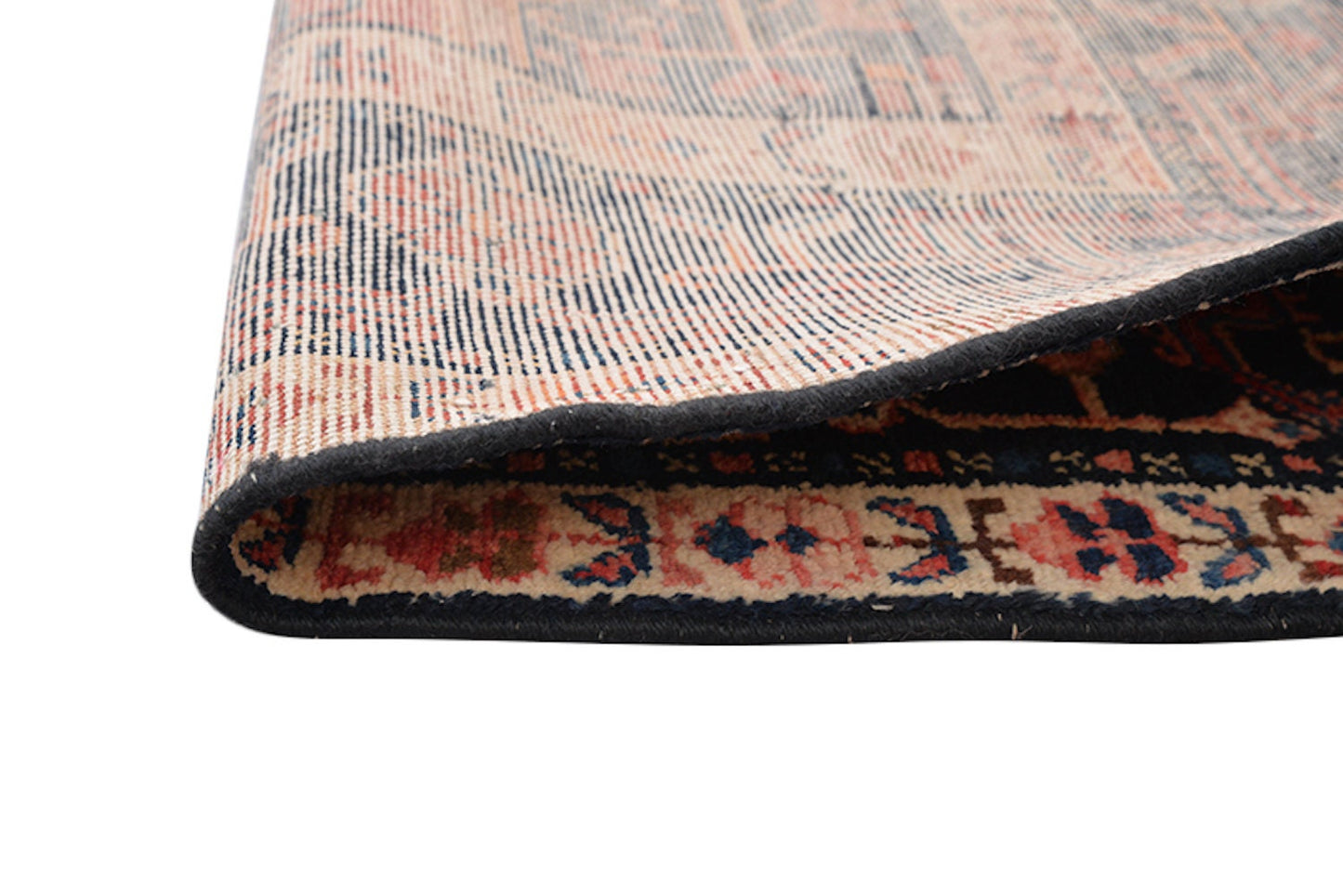 Oriental Handmade Rug | Orange Coral & Blue | 4 x 7 Feet | Geometric Tribal Floral Rug | Accent Rug | Handwoven Wool Rectangle Rug