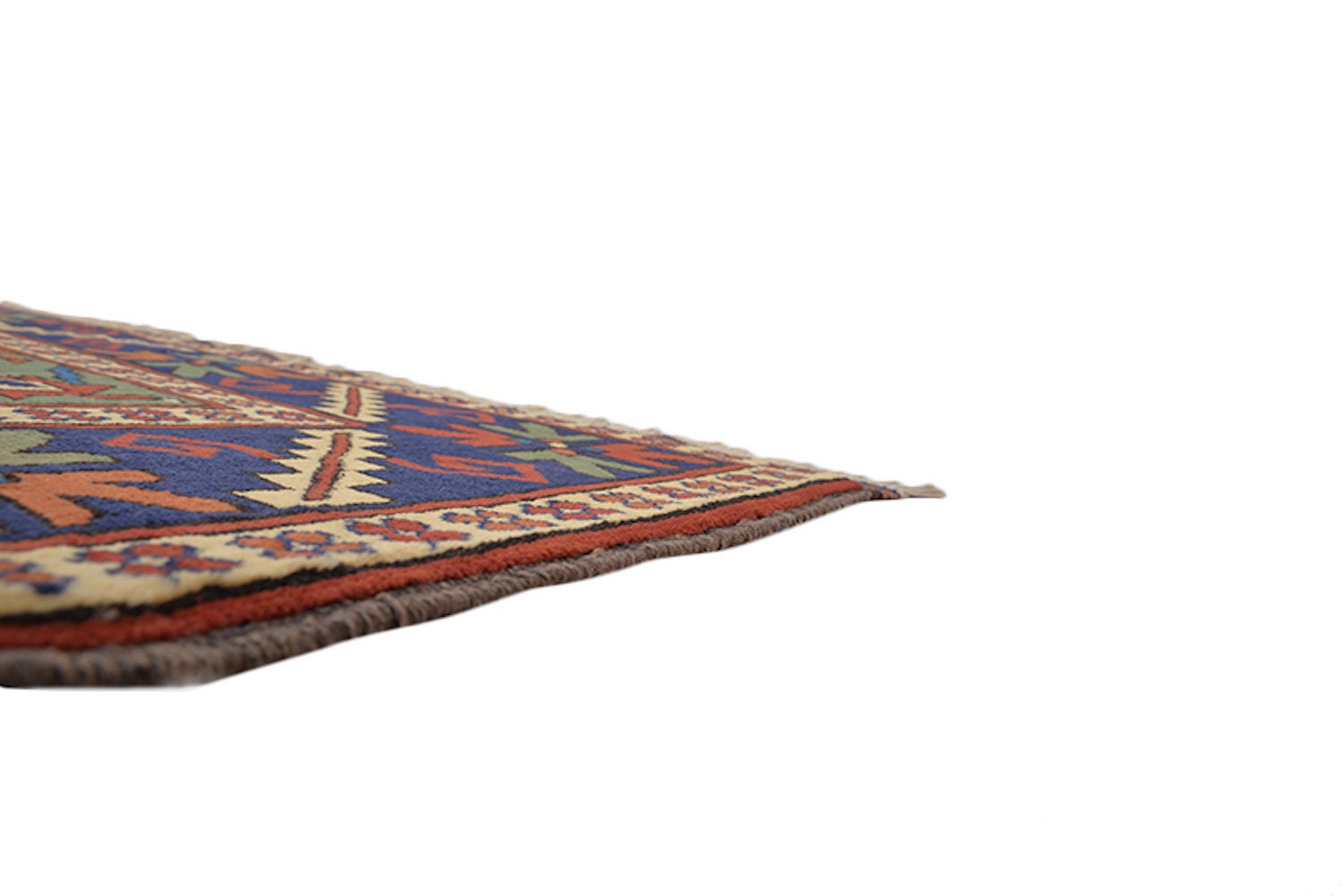 Size: 6'8" x 5'2" Ft | Hand Knotted Medallion Rug | Vintage Tribal Area Rug | Yellow Background Red Blue Pattern | Oriental Persian Rug