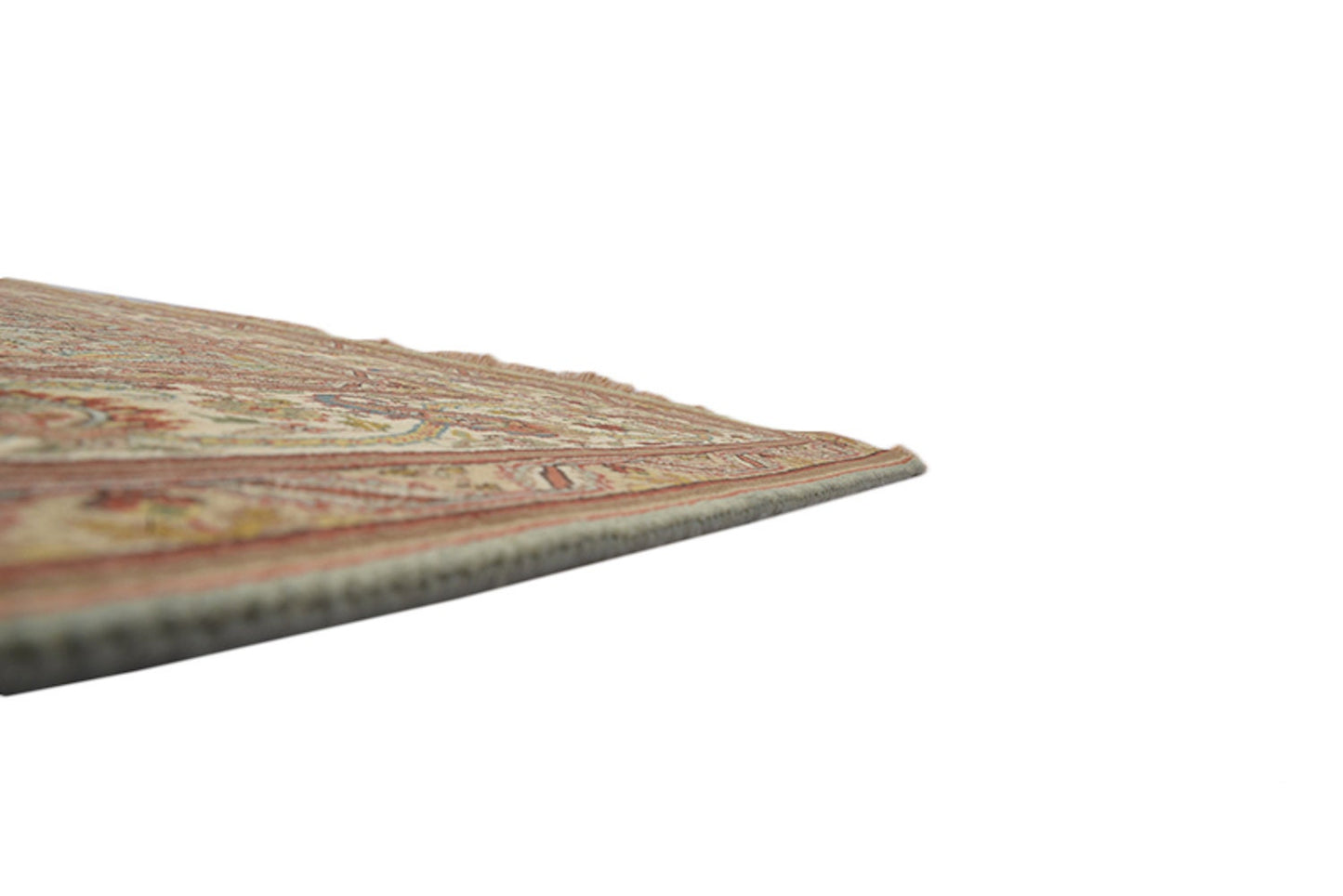 Beige Vintage 6x9 Rug, Oriental Persian Style Floral Designs, One of a Kind Wool Area Rug, Traditional Handmade Rug