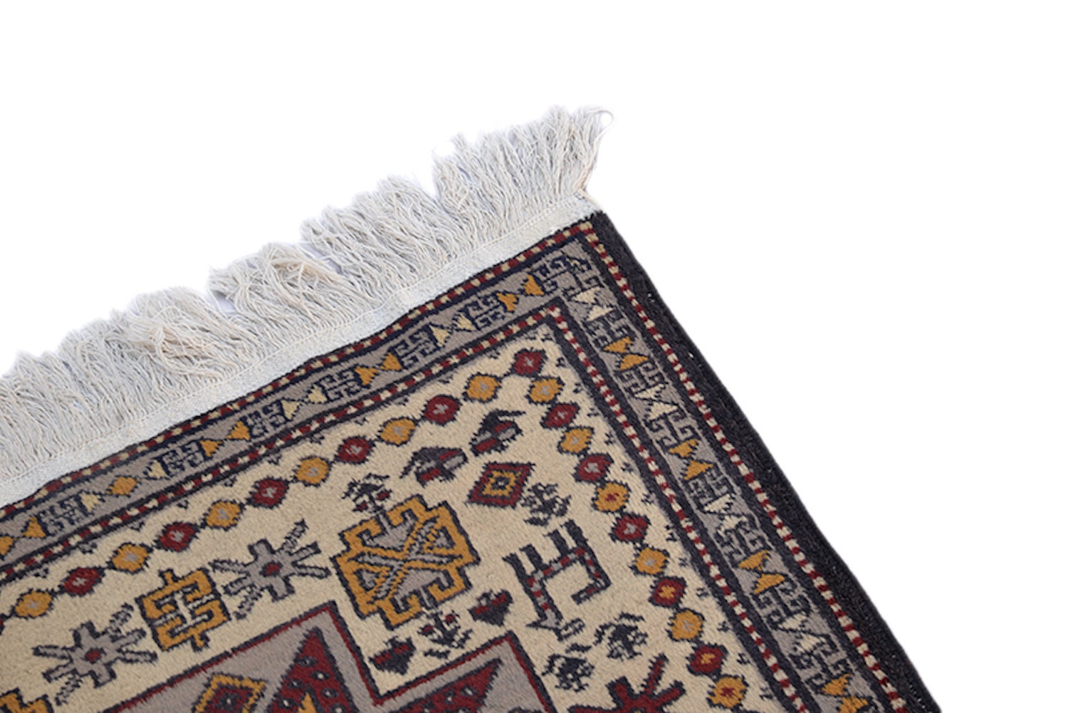 Vintage Runner Rug | 2 x 9 Feet | Brown Red Tribal Runner Rug | Hallway Rug | Wool Antique Rug