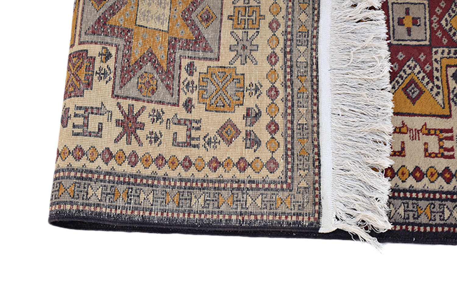 Vintage Runner Rug | 2 x 9 Feet | Brown Red Tribal Runner Rug | Hallway Rug | Wool Antique Rug