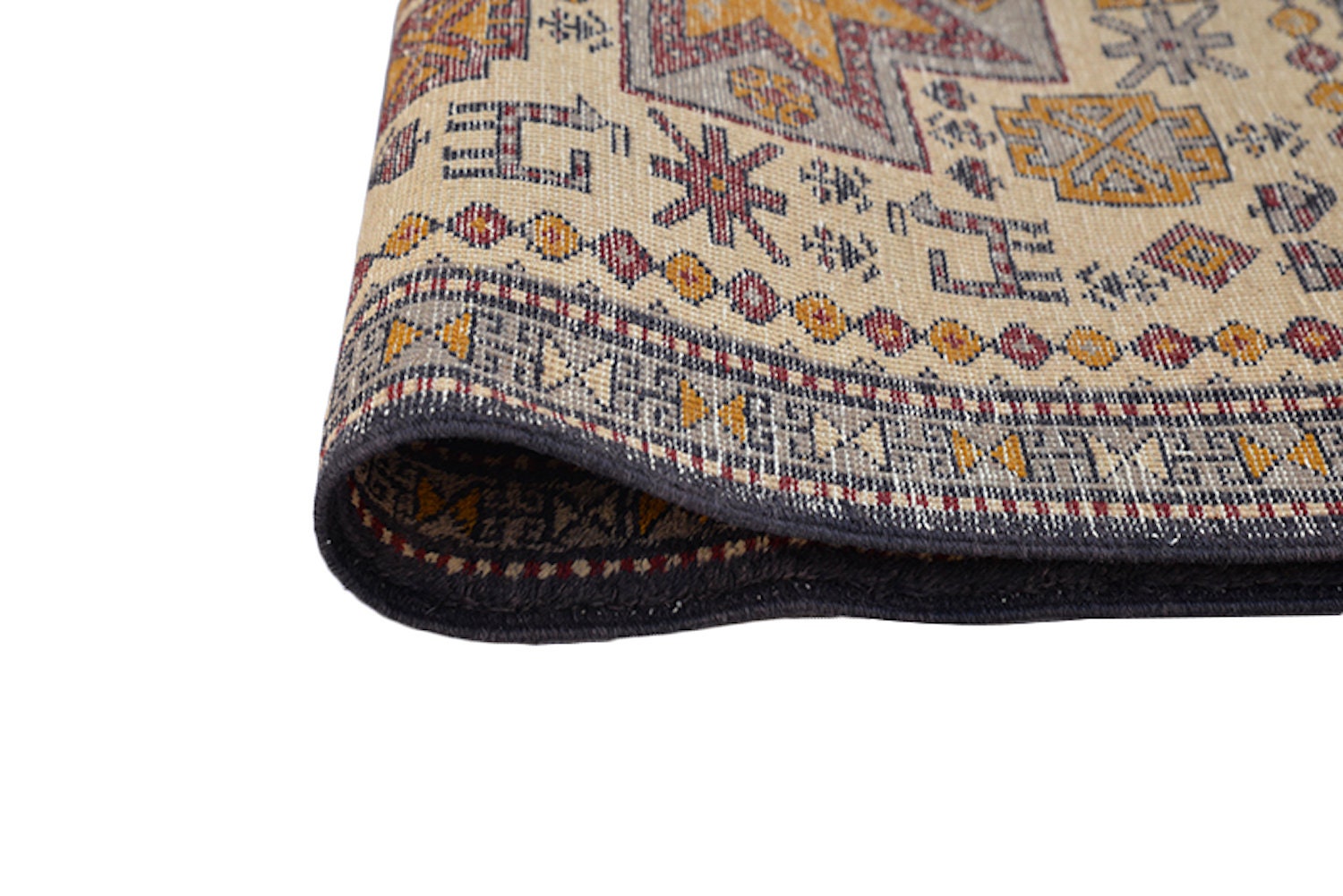 Vintage Runner Rug | 2 x 9 Feet | Brown Red Tribal Runner Rug | Hallway Rug | Wool Antique Rug