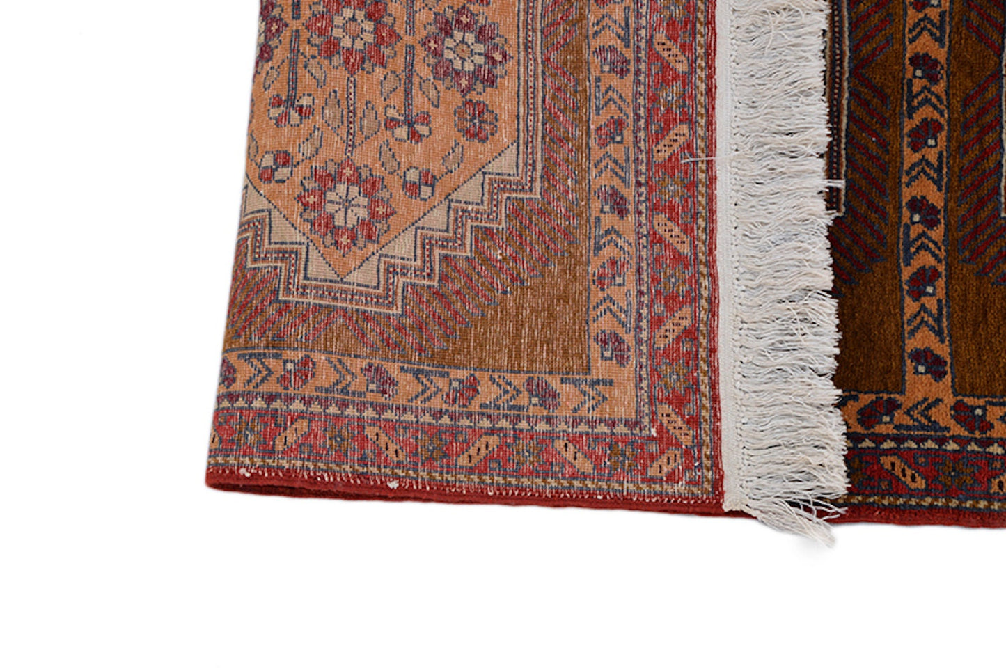 Runner Rug Antique | Brown Red Runner Rug | 2 x 9 Feet | Long Hallway Rug | Hand Knotted Runner | Tribal Vintage Runner