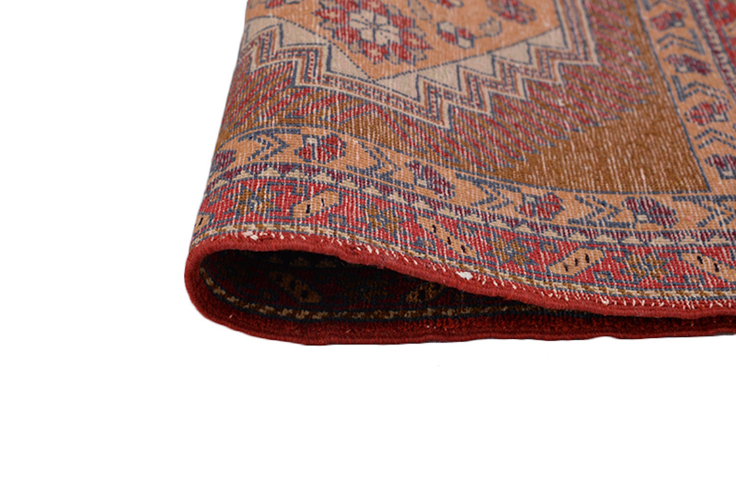 Runner Rug Antique | Brown Red Runner Rug | 2 x 9 Feet | Long Hallway Rug | Hand Knotted Runner | Tribal Vintage Runner