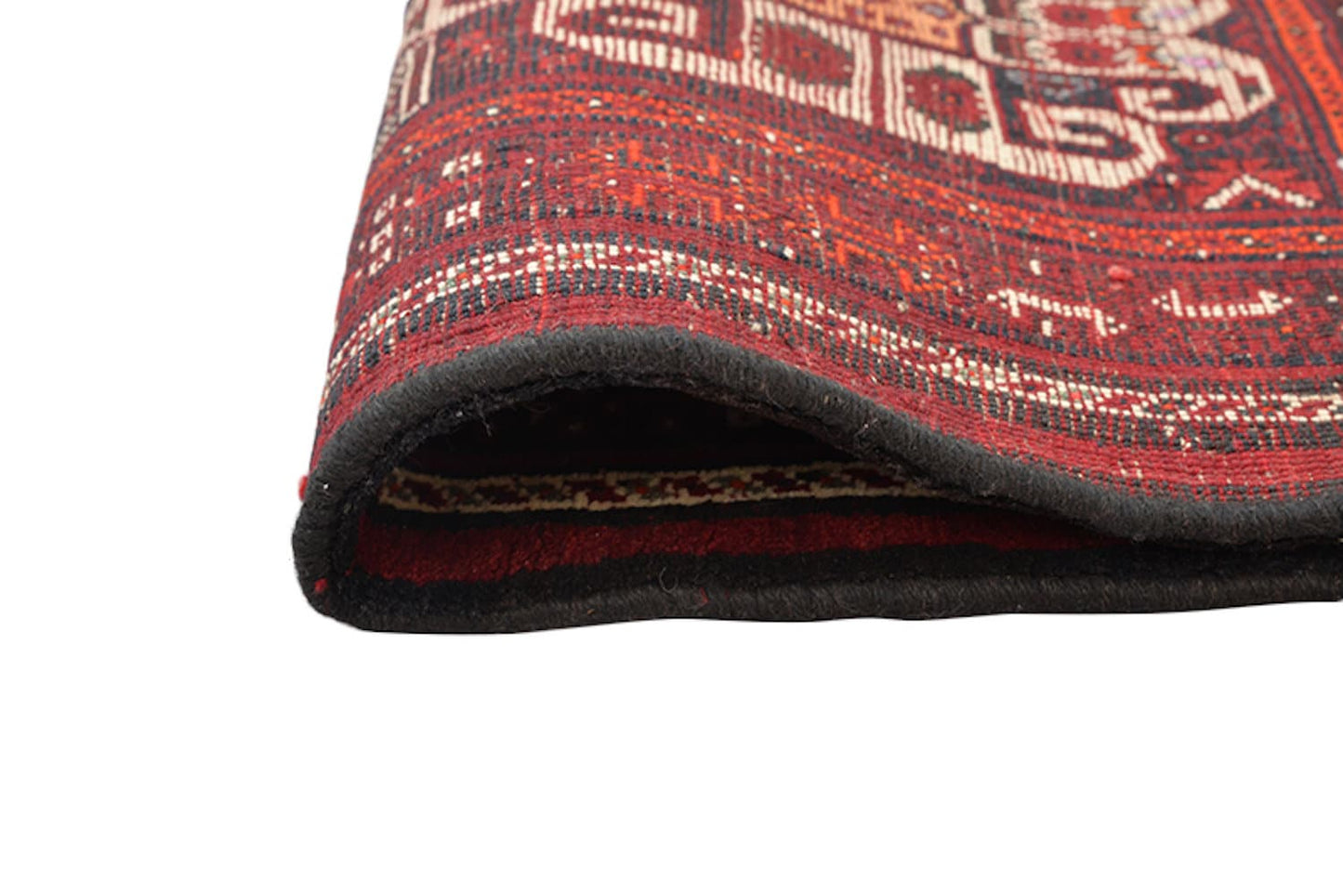 Tribal Hexagon Oriental Rug | 4 x 6 ft | Bright Red Rug | Boho Rustic Rug | Accent Kitchen Rug | Persian Caucasian Rug | 100% Wool