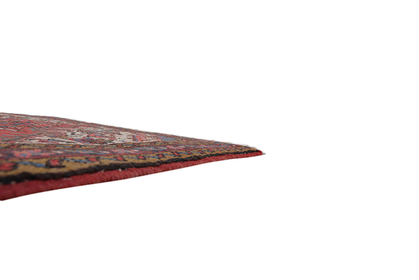 7 Feet x 4'7 Feet | Vintage Oriental Rug | Pink Red Medallion | Blue Border | Boho Chic Rustic Rug | Accent Rug | Wool Antique Rug