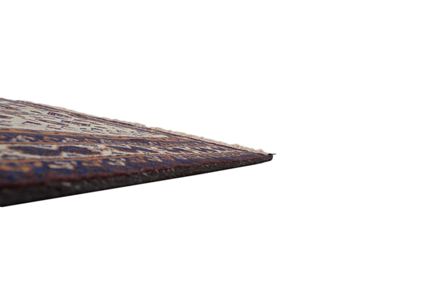 Vintage Rustic Rug | Persian Pakistan Area Rug | 6 x 8 Feet | Navy Pink Border | Hand Knotted Wool Antique Rug