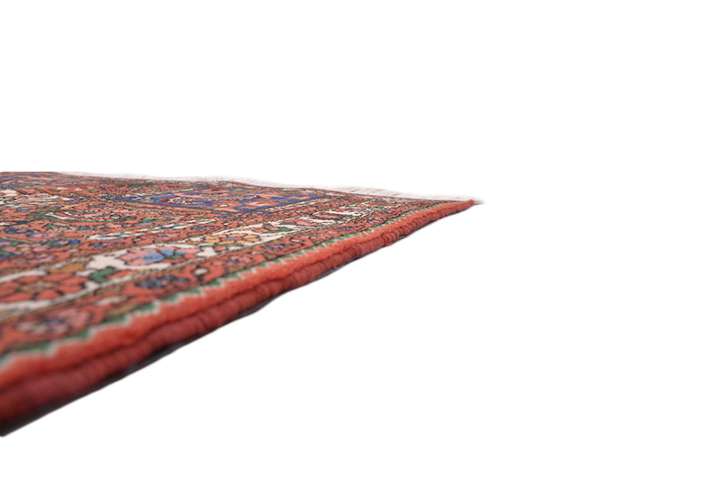 Orange Navy 3x5 Persian Style Area Rug | Bright Coral Pink Accent Details | Grid Style Design | Hand Knotted Wool Vintage Rug | Antique