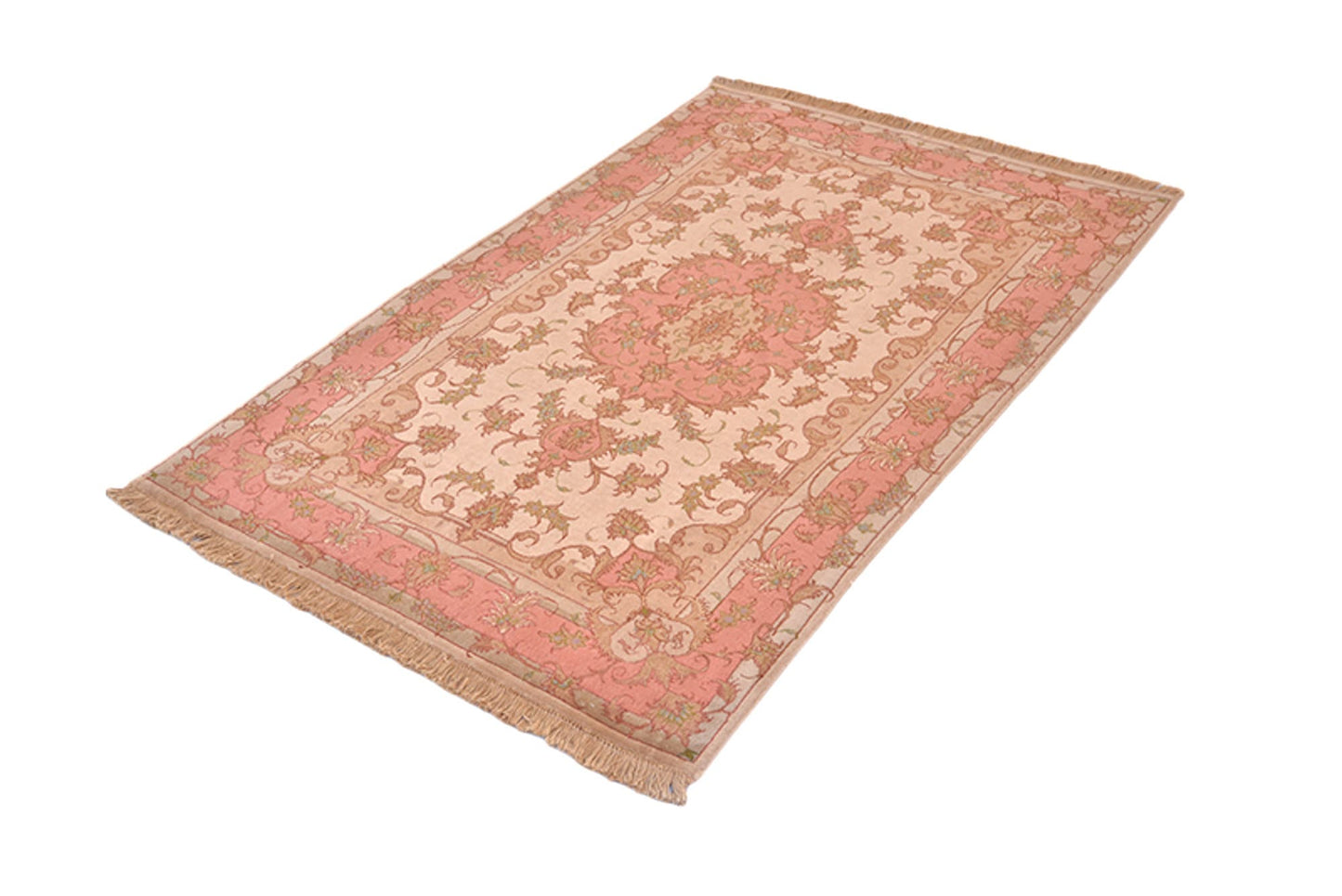 One of a kind Pink Beige Antique Rug | 3 x 5 Persian Caucasian Rug | Living Room Rug | Accent Hand Woven Rug | Oriental Floral Pattern Rug