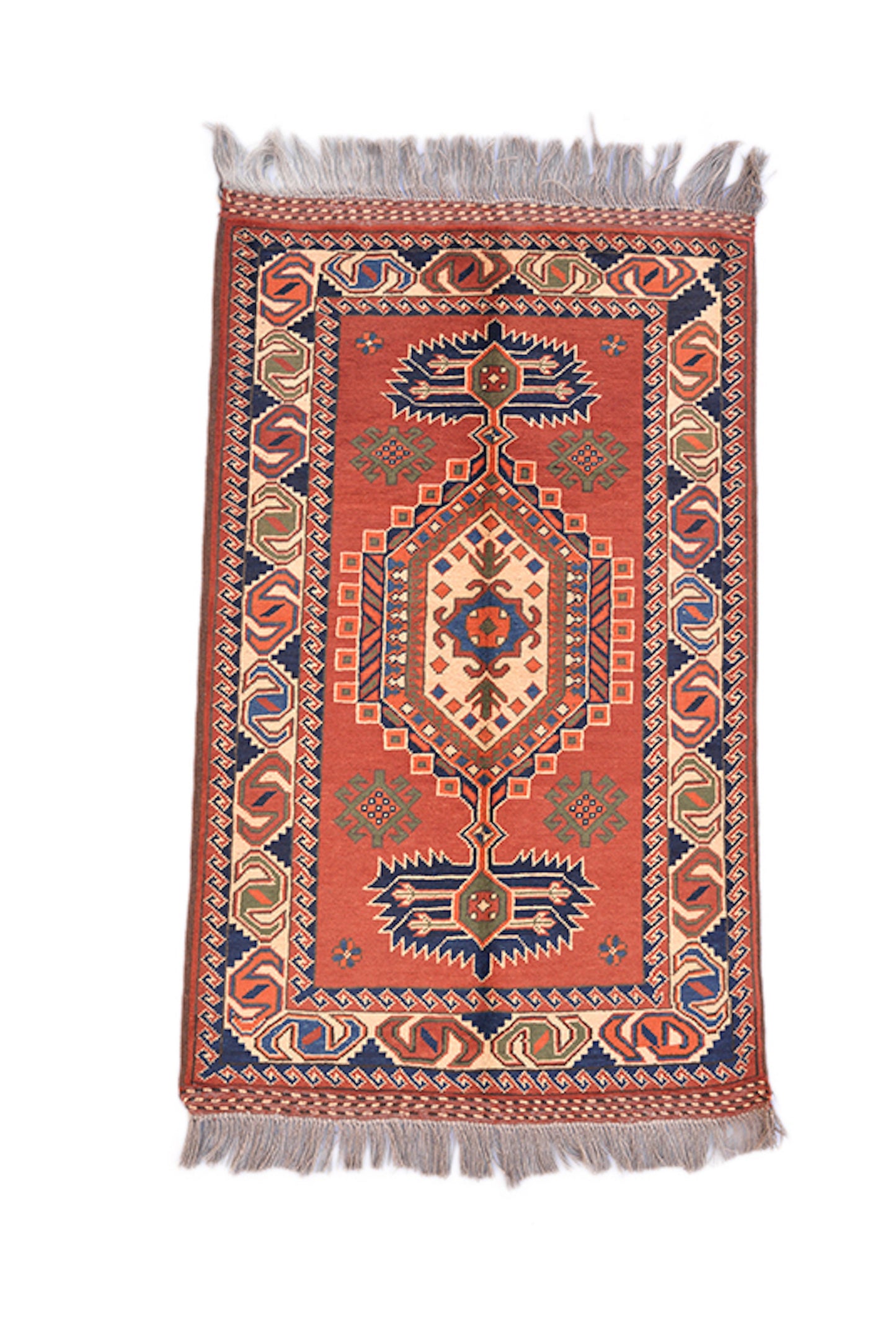 2 x 4 Feet Bright Color Turkish Caucasian Rug | Hand Woven Area Rug | Oriental Persian Rug | Living Room Rug | Accent Geometric Pattern Rug