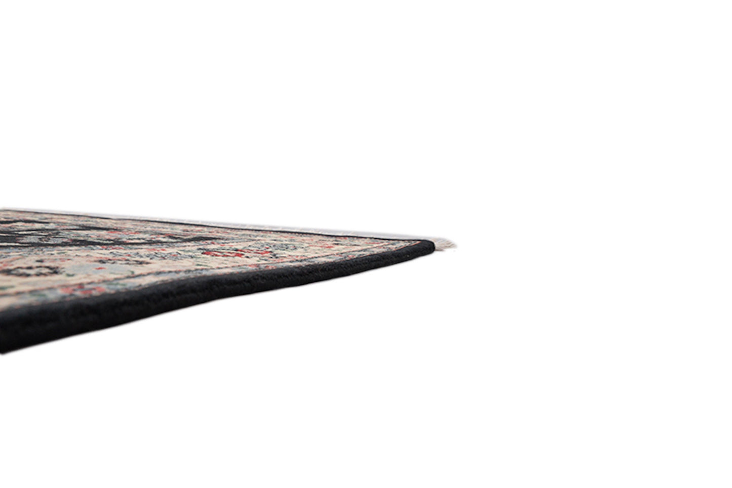 One of a kind Black Beige Antique Rug | 4 x 6 Persian Caucasian Rug | Living Room Rug | Accent Handmade Wool Rug | Floral Pattern Rug