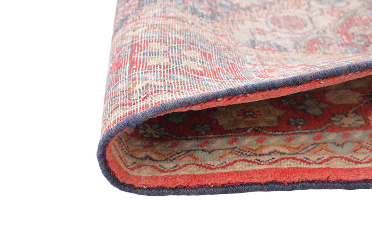 4 x 6 Colorful Rug with Central Medallion and Geometric Floral Border | Hand Woven with Dyed Wool