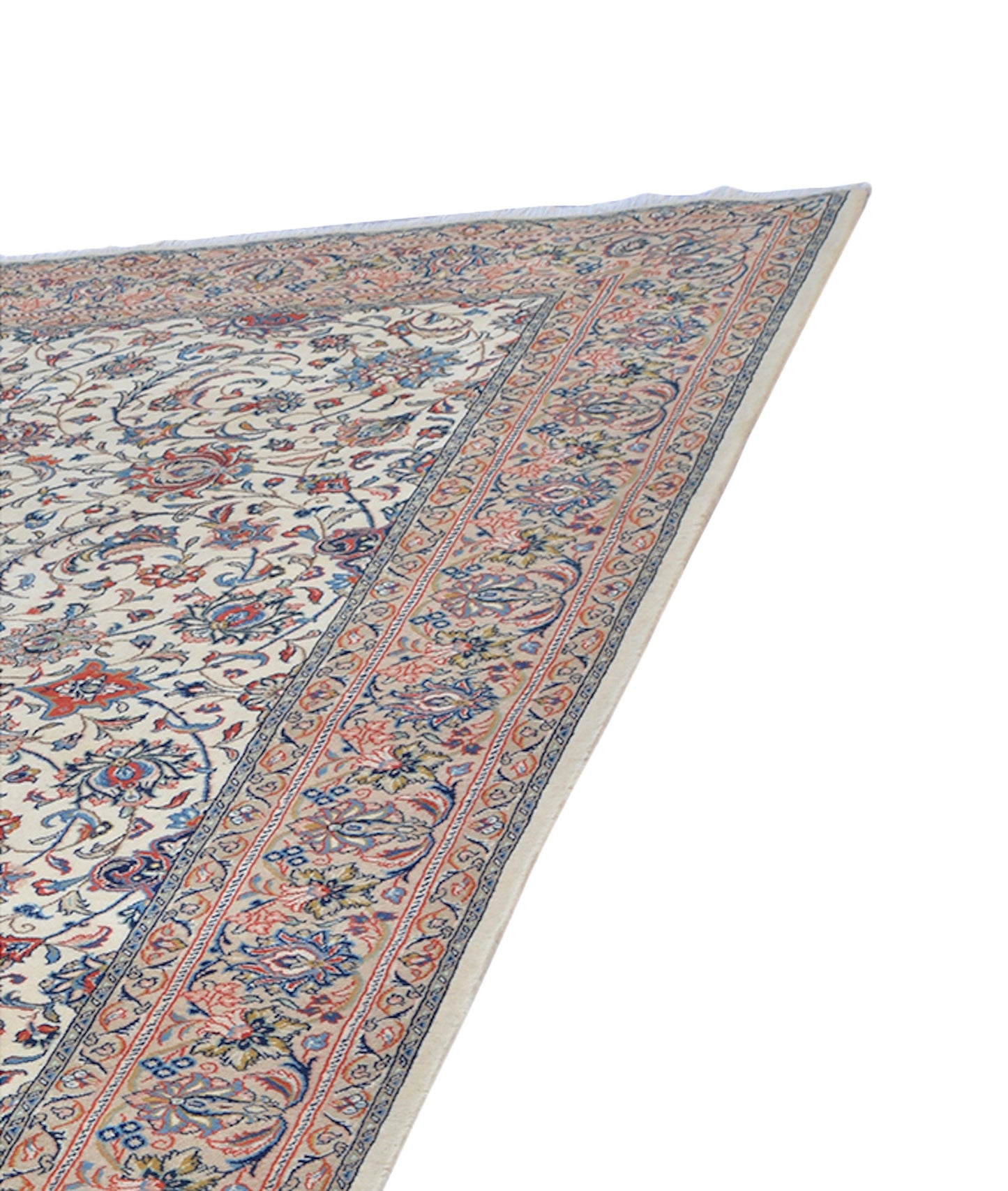 7 x 10 Feet Beige Oriental Rug| Hand Woven Area Rug | Floral Traditional Living Room Rug | Wool Antique