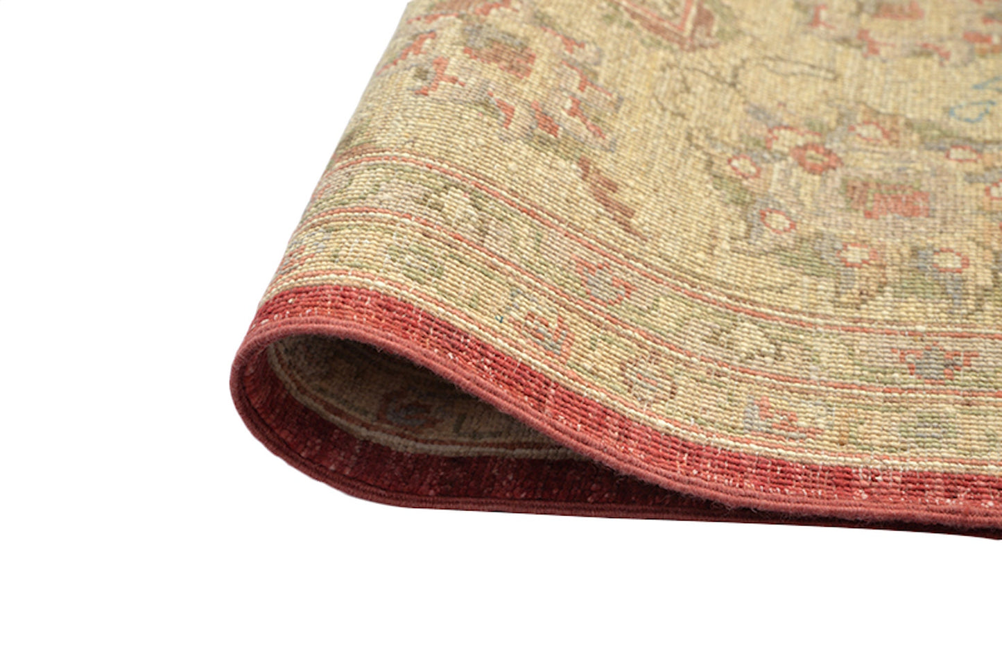 6 x 9 Feet Red Gold Floral Rug | Handmade Area Rug | Oriental Persian Caucasian Rug | Living Room Rug | Wool Traditional Vintage