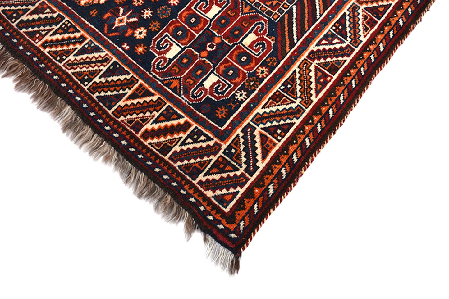 5 x 8 Feet Red Blue Turkish Rug | Hand Woven Oriental Area Rug | Living Room Rug | Accent Multi Hexagon Geometric Pattern Wool Rug