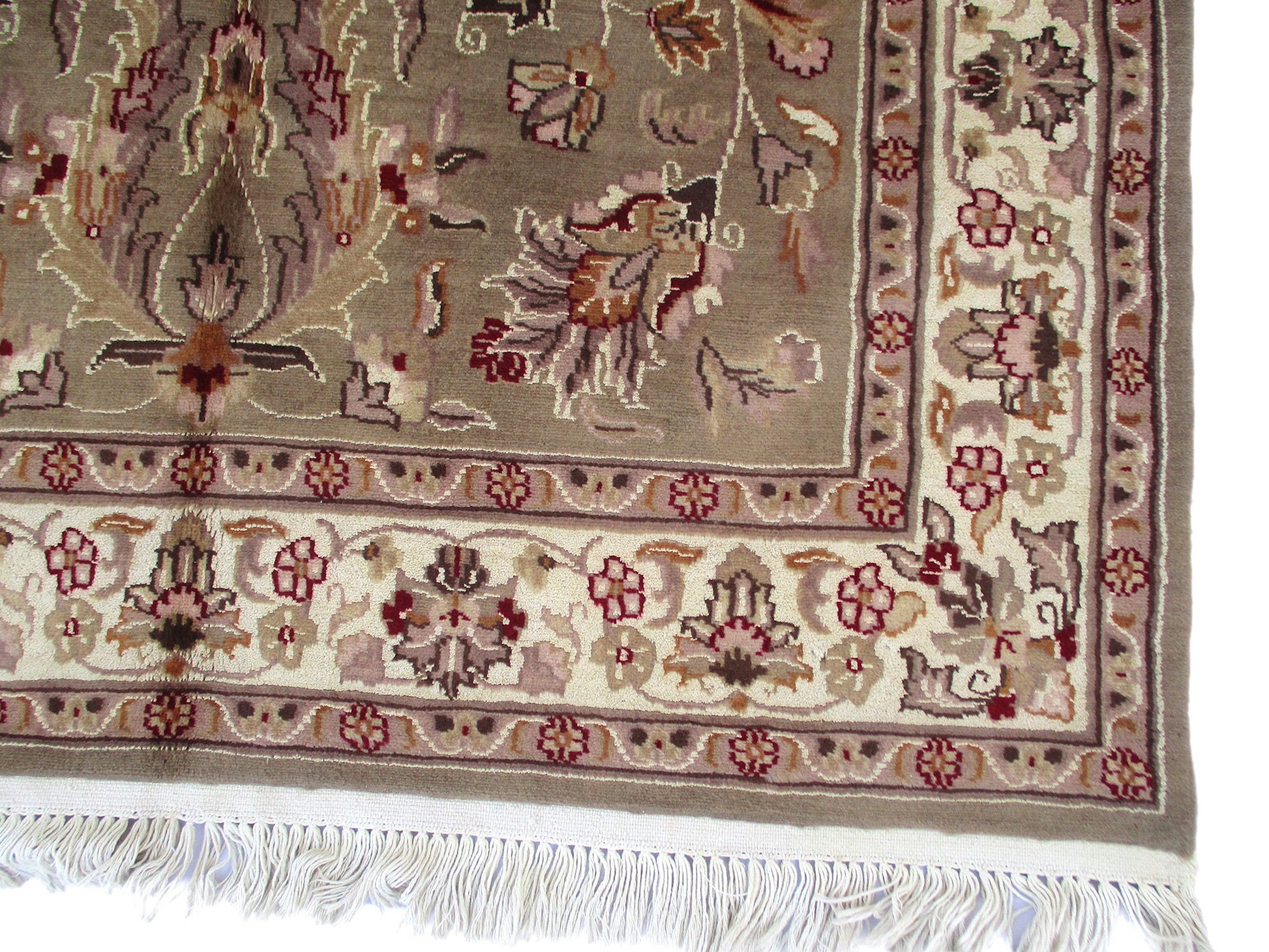 One of a kind Copper Beige Antique Rug | 4 x 6 Persian Caucasian Rug | Living Room Rug | Accent Hand Knotted Wool Rug | Floral Pattern Rug