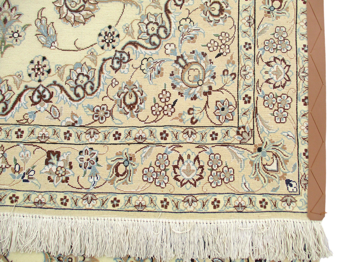 4 x 7 Feet Beige Blue Turkish Caucasian Rug | Hand Woven Area Rug | Oriental Persian Rug | Living Room Rug | Accent Floral Pattern Wool Rug
