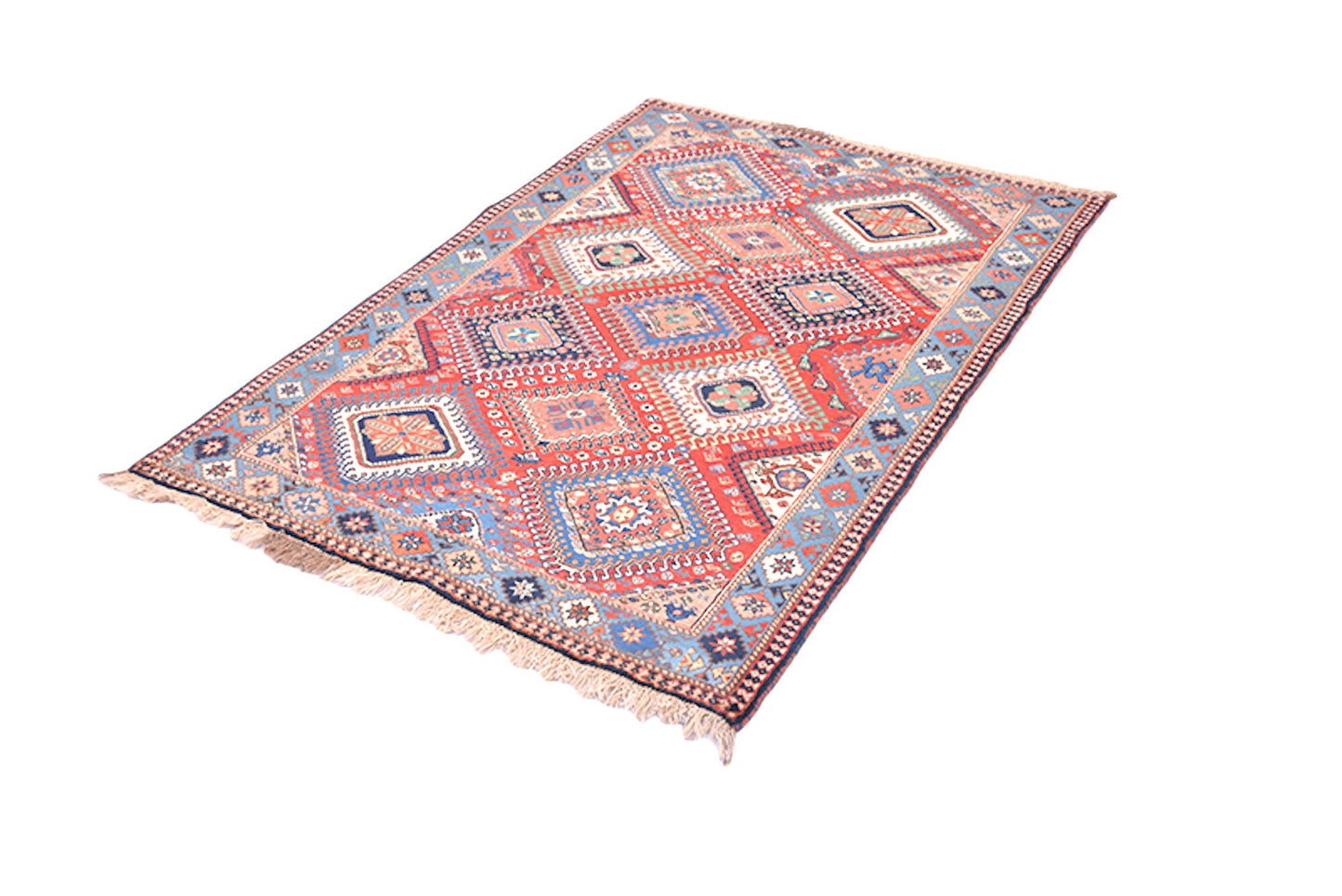 3 x 5 Feet Colorful Turkish Caucasian Rug | Hand Knotted Area Rug | Oriental Persian Rug | Living Room Rug | Accent Floral Pattern Wool Rug