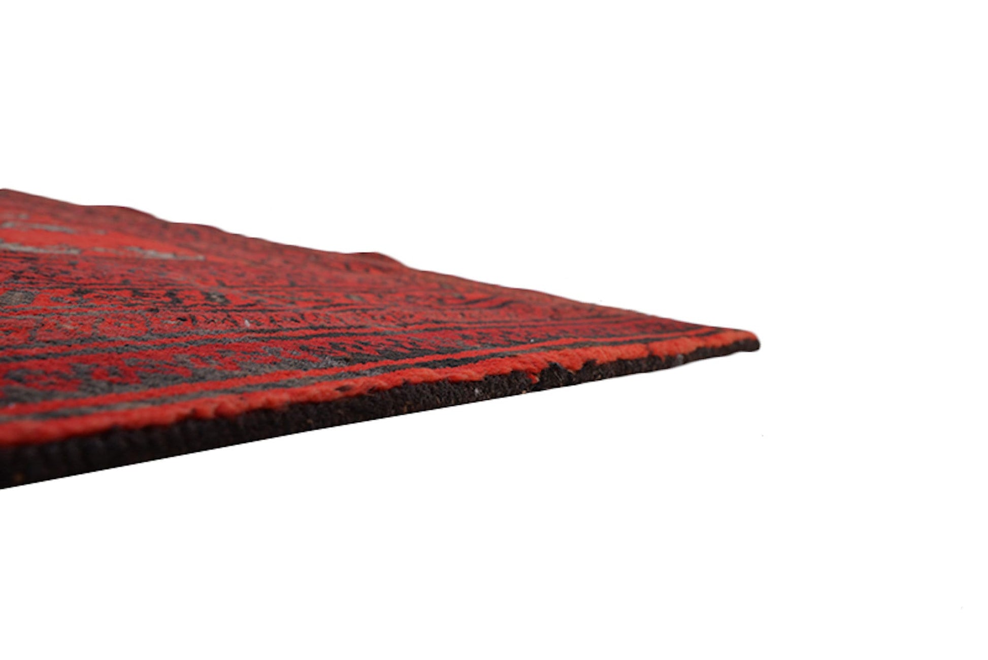 One of a kind Red Orange Antique Rug | 4 x 8 Persian Caucasian Rug | Living Room Rug | Accent Hand Knotted Wool Rug | Oriental Geometric Rug