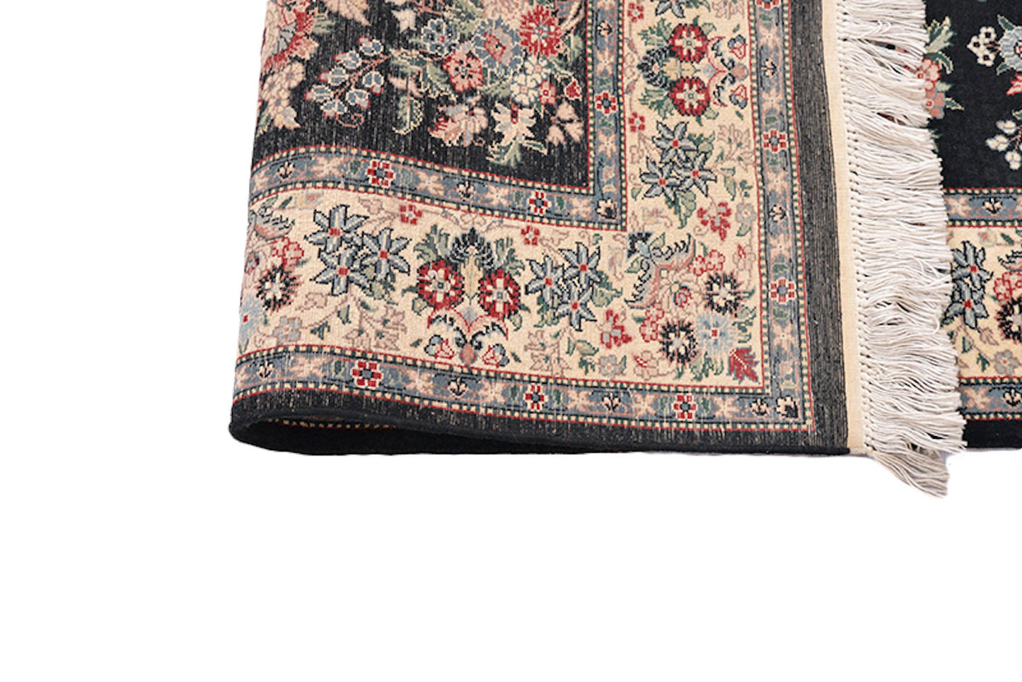 One of a kind Black Beige Antique Rug | 4 x 6 Persian Caucasian Rug | Living Room Rug | Accent Handmade Wool Rug | Floral Pattern Rug