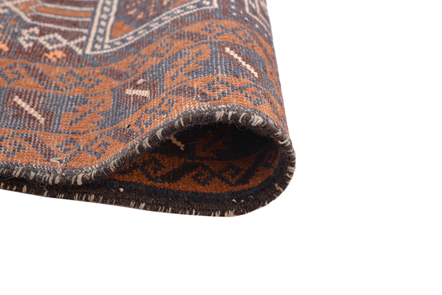 3 x 5 Feet Brown Blue Turkish Caucasian Rug | Handmade Area Rug | Oriental Persian Rug | Living Room Rug | Accent Geometric Pattern Wool Rug