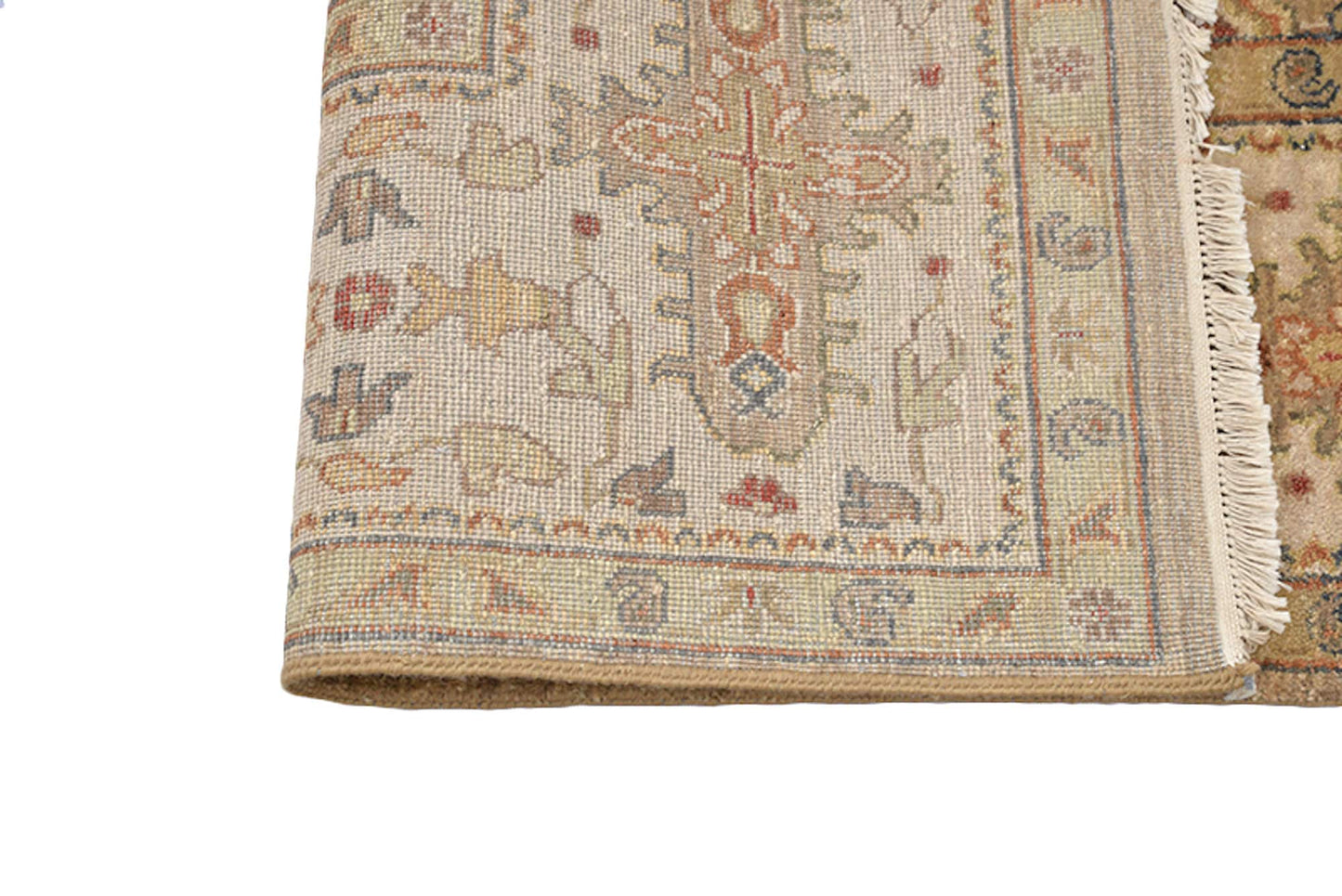 8 x 10 Beige Neutral Area Rug | Oriental Caucasian Handmade Area, Wool Tribal Vintage Farmhouse