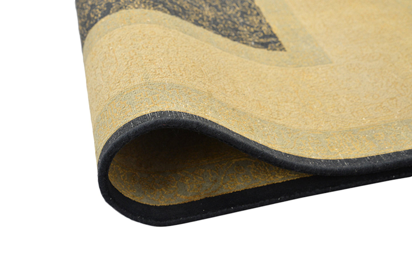 6 x 8 Feet Black Gold Medallion Rug, Handmade Area Rug | Oriental Persian Caucasian Rug | Living Room Rug | Wool Tribal Vintage