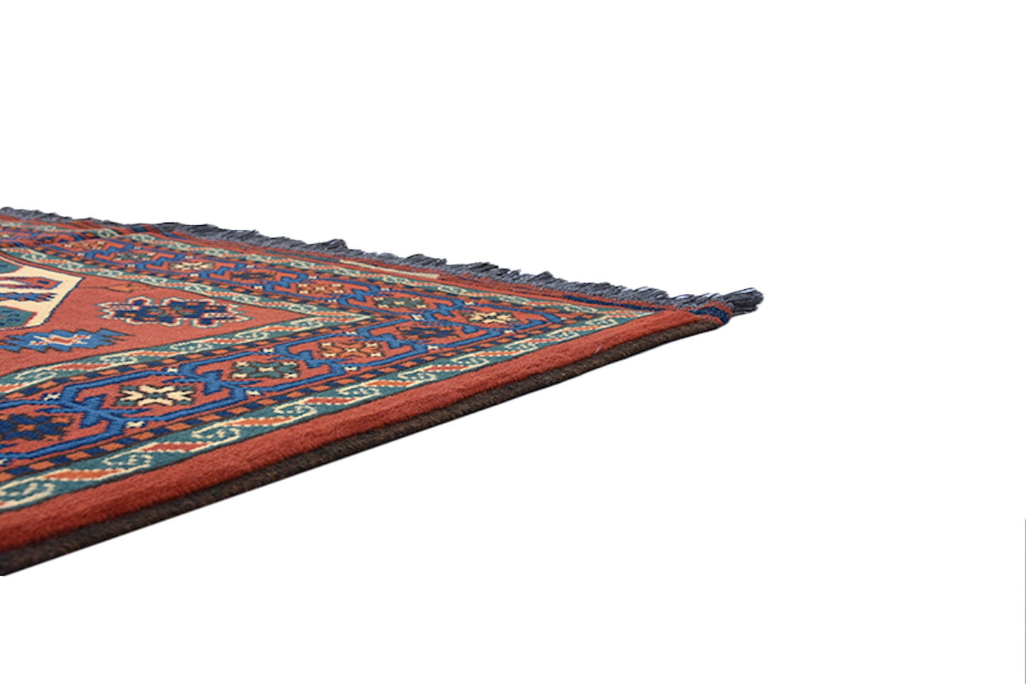 4 x 6 Rust Red Turkish Tribal Rug | Hand Woven Oriental Persian Area Rug | Accent Geometric Pattern Wool Rug