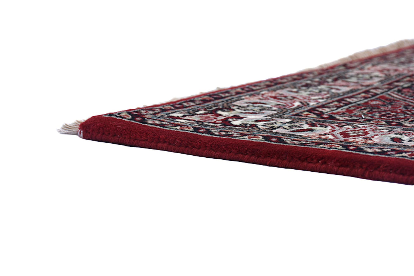 Dark Colored Antique Oriental Rug | Small Kitchen Floor Rug | Dark Red & Pink | Traditional Floral Area Rug Handmade with Wool