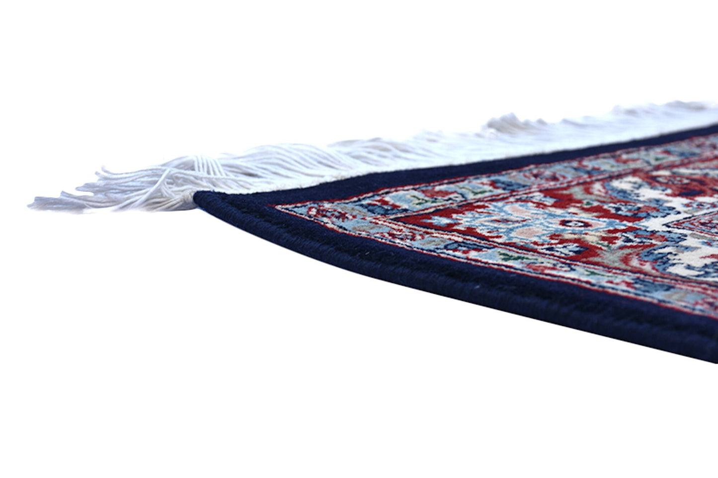 Navy Blue Red 3x5 Oriental Antique Rug | Persian Motif Rug | Living Room Rug | Accent Hand Knotted Wool Rug | Paisley Pink Floral Pattern