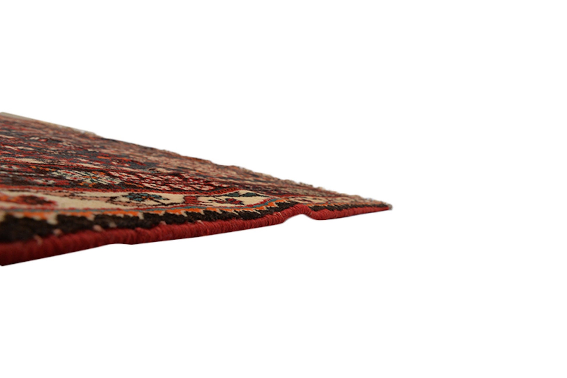 5 x 8 Dark Color Red Green Rug | Handmade Wool Area Rug With Red Medallion and Green Navy Background | Living Room Rustic Home Rug