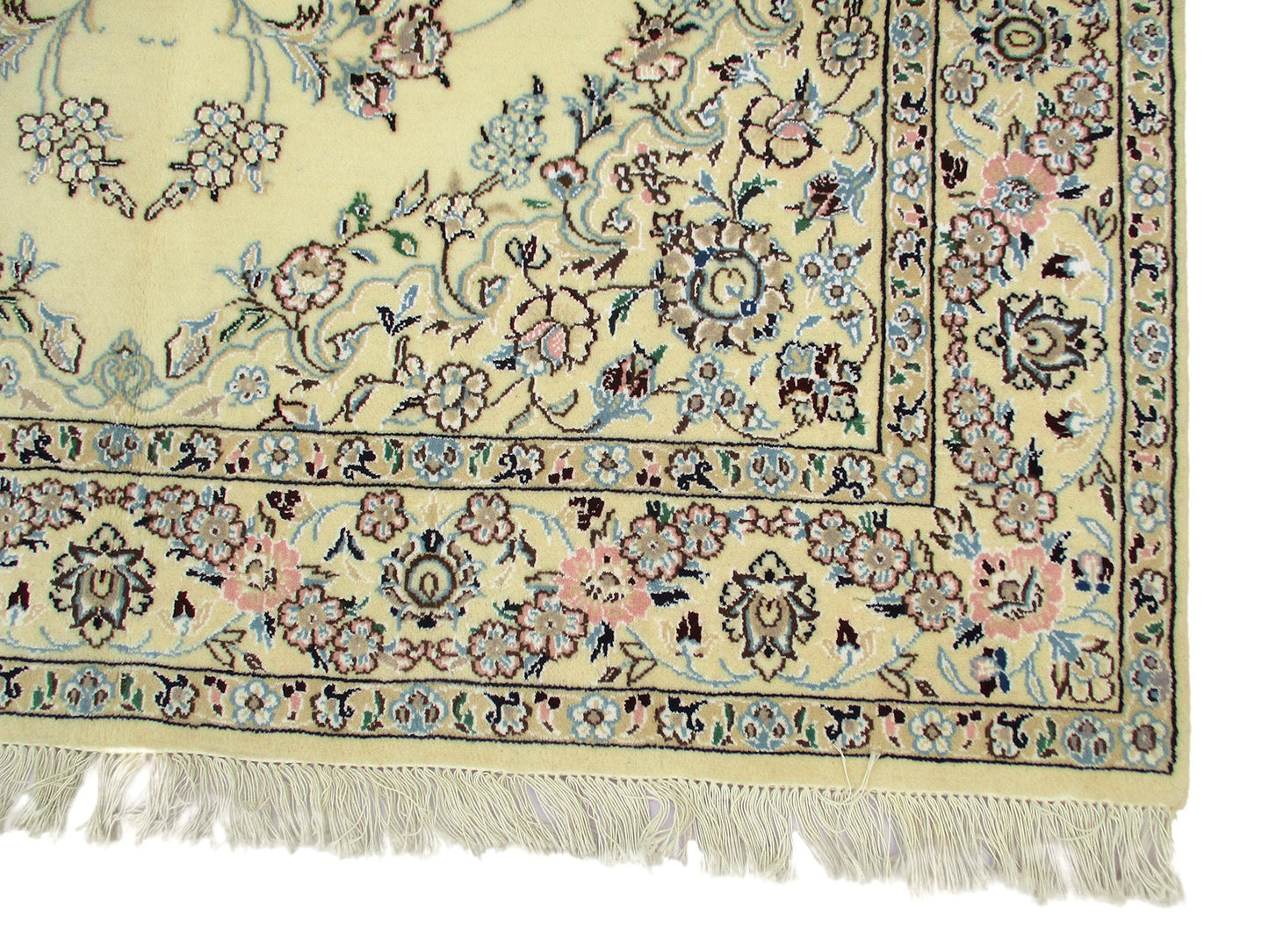 4 x 7 Feet Beige Green Turkish Caucasian Rug | Hand Woven Area Rug | Oriental Persian Rug | Living Room Rug | Accent Floral Pattern Wool Rug