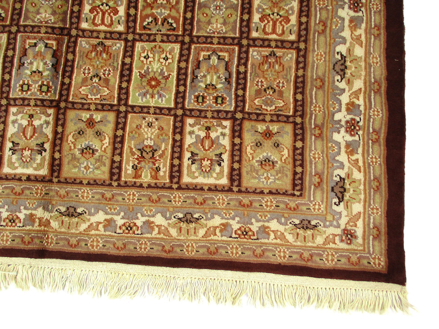 4 x 6 Brown Silk Wool Soft Pile Area Rug | Hand Woven Vintage