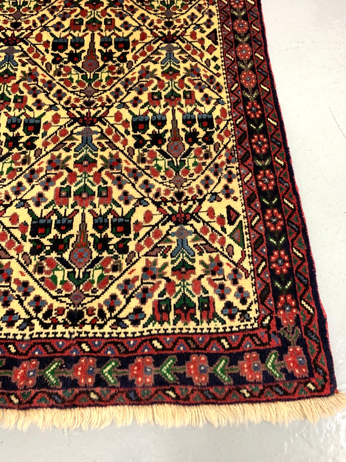 One of a kind Red Beige Antique Rug | Small Persian Caucasian Rug | Living Room Rug | Accent Hand Woven Rug | Oriental Geometric Pattern Rug