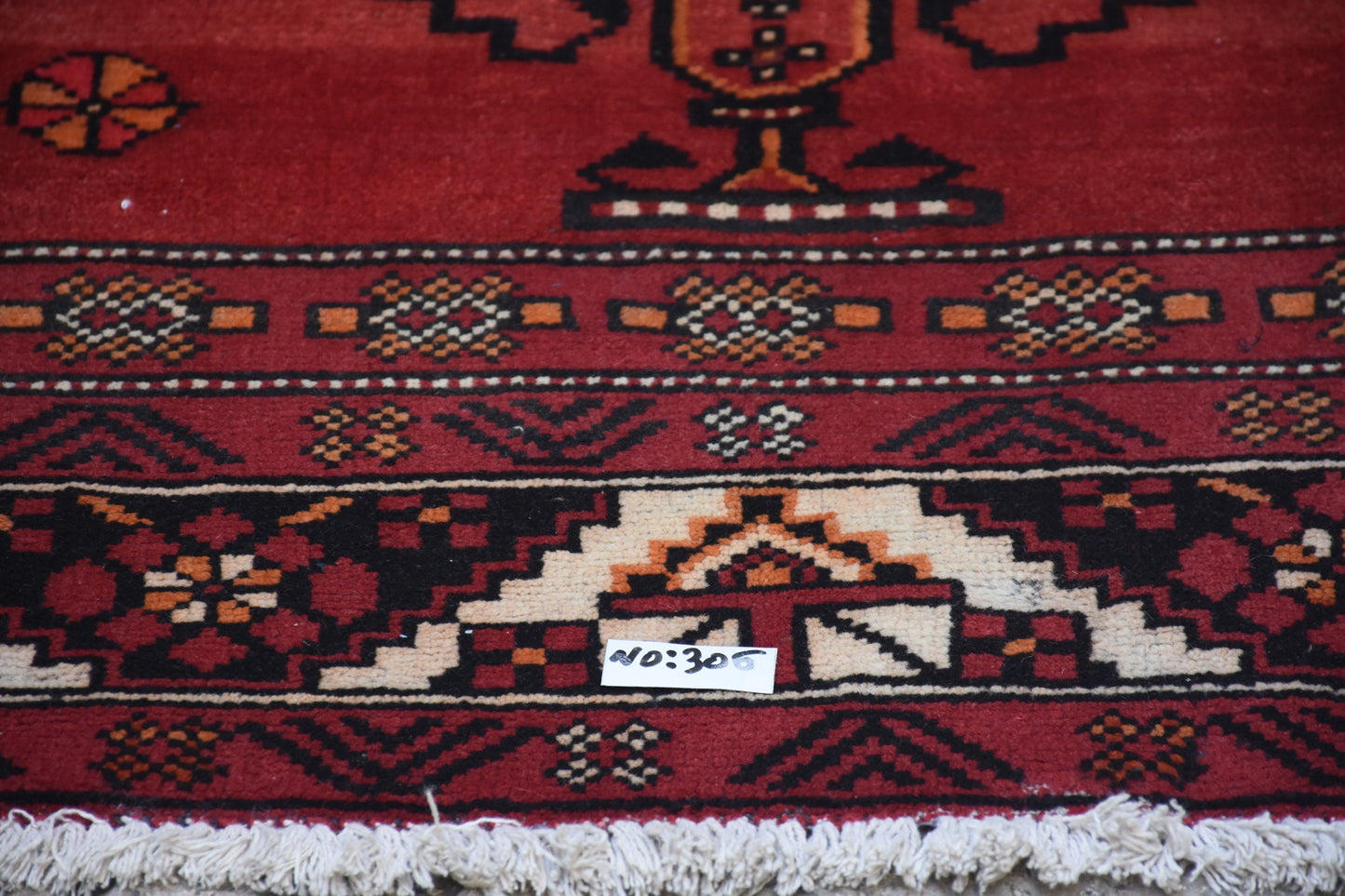 Red Blue 4x6 Vintage Rug | Tribal Oriental Persian Rug | Kazak Bohemian Rug | Handmade Rug