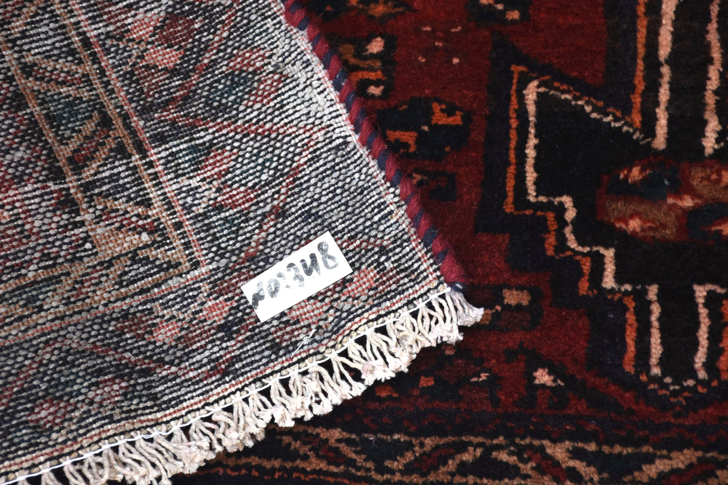 Red Blue 4x7 Vintage Rug | Tribal Oriental Persian Rug | Kazak Bohemian Rug | Handmade Rug