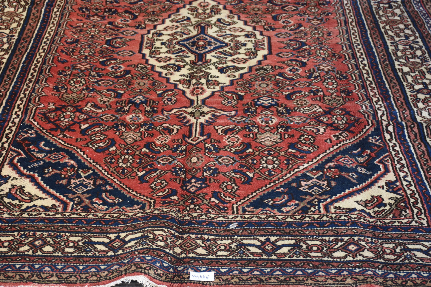 Red Blue 7x10 Vintage Rug | Tribal Oriental Persian Rug | Kazak Bohemian Rug | Handmade Rug