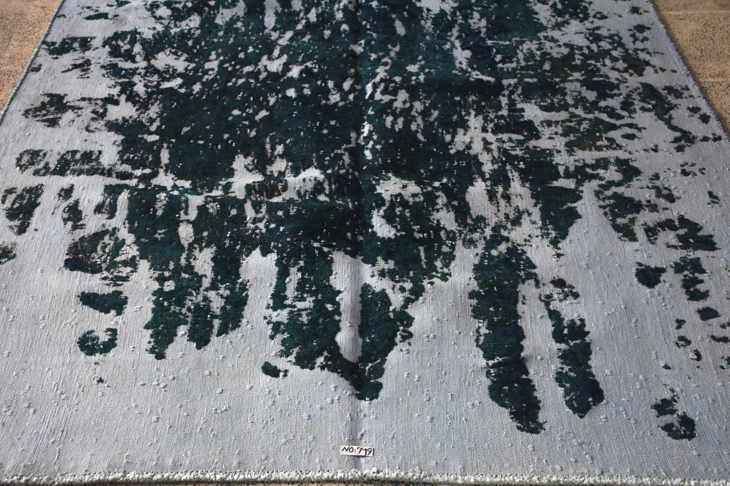 White Green 6x8 Vintage Rug | Tribal Oriental Persian Rug | Kazak Bohemian Rug | Handmade Rug