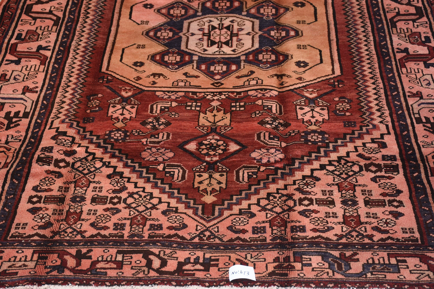 Red 5x7 Vintage Rug | Tribal Oriental Persian Rug | Kazak Bohemian Rug | Handmade Rug
