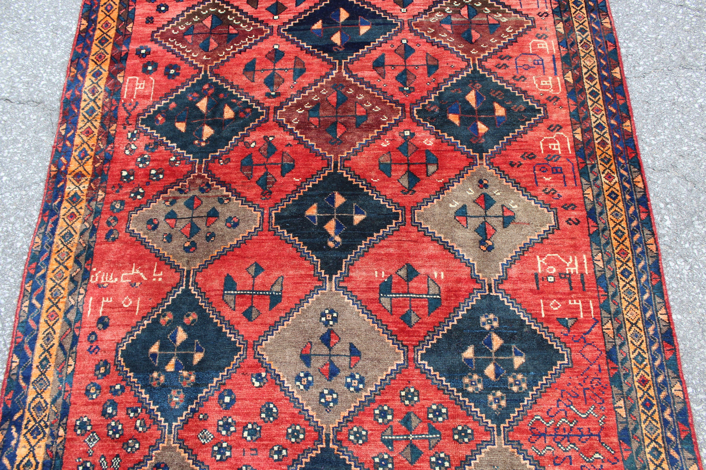 Red Brown 5x7 Vintage One of a Kind Rug